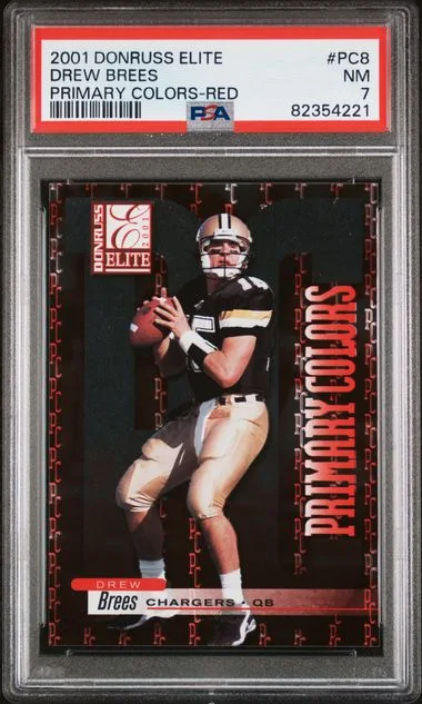 2001 Donruss Elite Drew Brees Primary Colors Primary Colors-Red #Pc8 card image