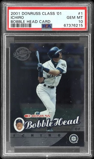 2001 Donruss Ichiro Class Of '01 Bobble Head Card #1 card image
