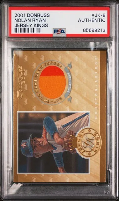 2001 Donruss Nolan Ryan Game-Used Jersey Kings Jersey Kings #JK-8 card image