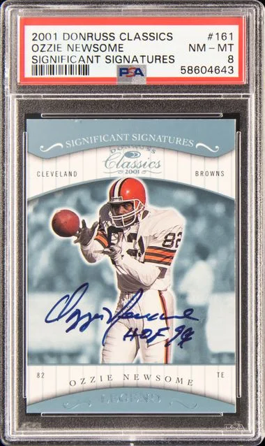 2001 Donruss Ozzie Newsome Classics Significant Signatures #161 card image