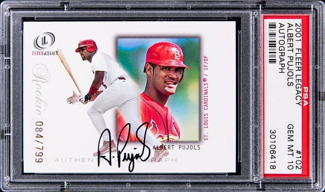 2001 Fleer Albert Pujols Legacy Autograph #102 card image
