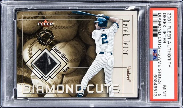 2001 Fleer Authority Diamond Cuts Game Shoes Derek Jeter #no-number card image