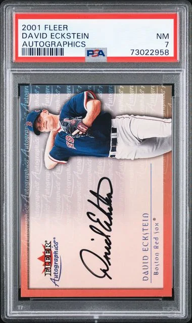2001 Fleer Autographics David Eckstein #no-number card image