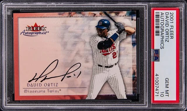 2001 Fleer Autographics David Ortiz #no-number card image