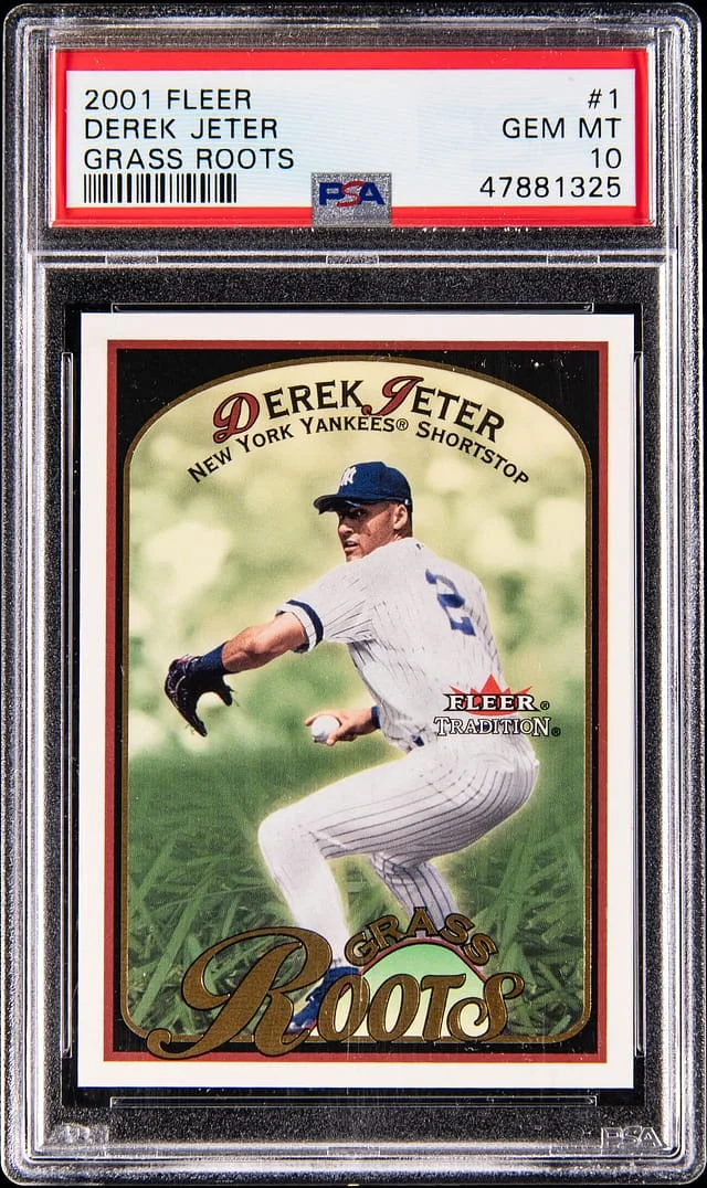 2001 Fleer Derek Jeter Grass Roots #1 card image