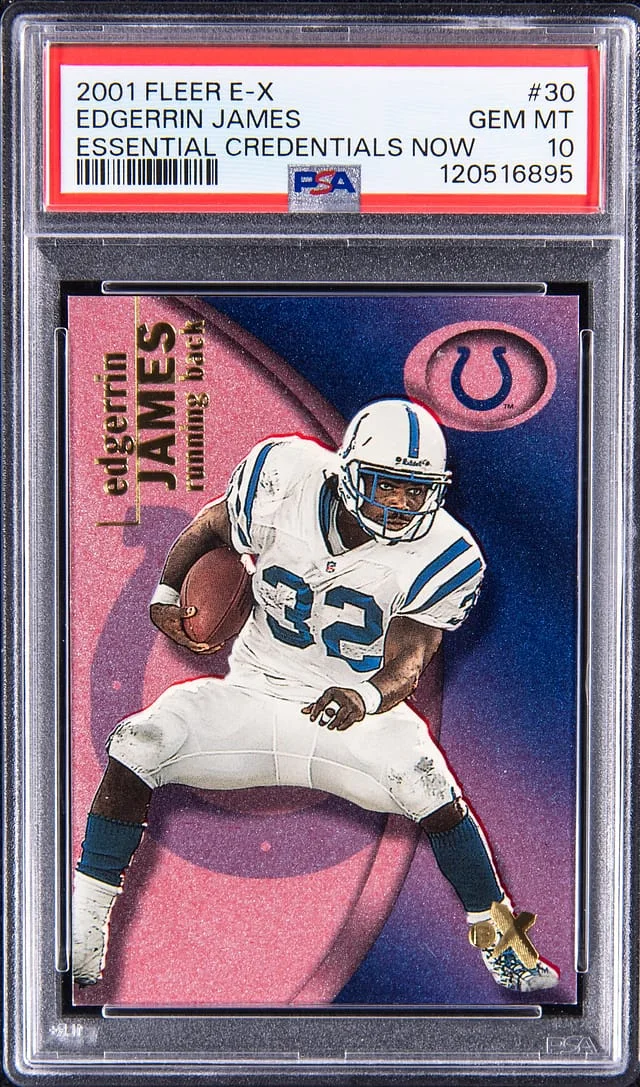 2001 Fleer E-X Edgerrin James Essential Credentials Now #30 card image