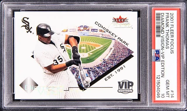 2001 Fleer Focus Frank Thomas Diamond Vision VIP Edition #14 card image