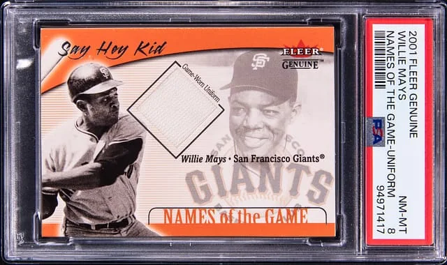 2001 Fleer Genuine Names of the Gem Willie Mays #no-number card image