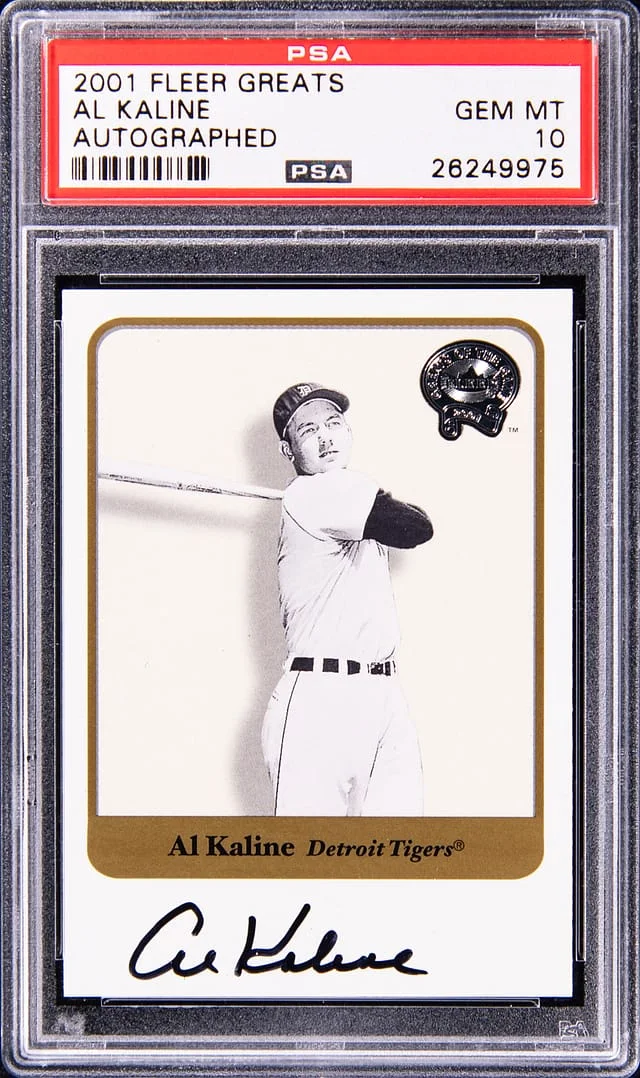 2001 Fleer Greats Autographed Al Kaline #no-number card image