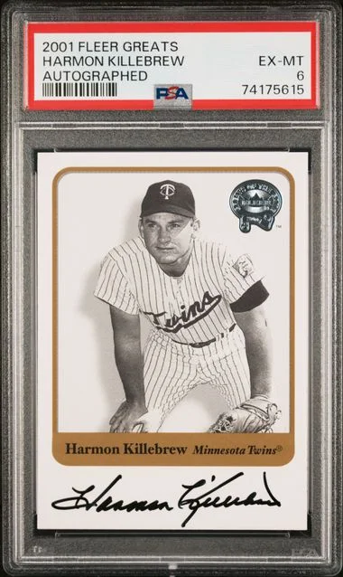 2001 Fleer Greats Autographed Harmon Killebrew #no-number card image
