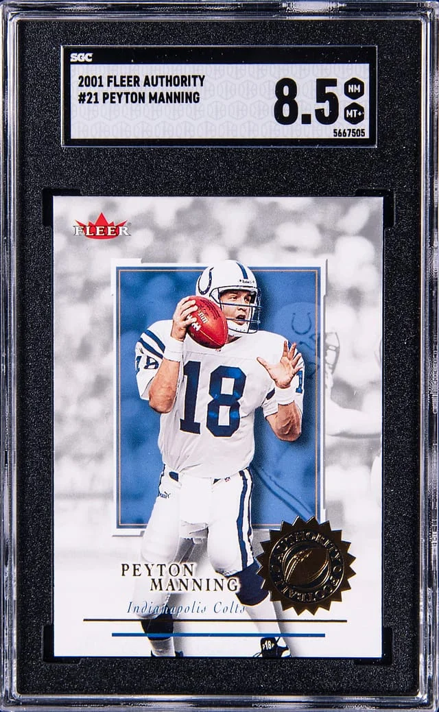 2001 Fleer Peyton Manning Authority #21 card image