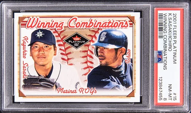2001 Fleer Platinum Kazuhiro Suasaki, Ichiro Vining Combinations #15 card image