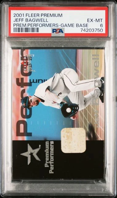 2001 Fleer Premium Performers Game Base Jeff Bagwell Game-Used #no-number card image
