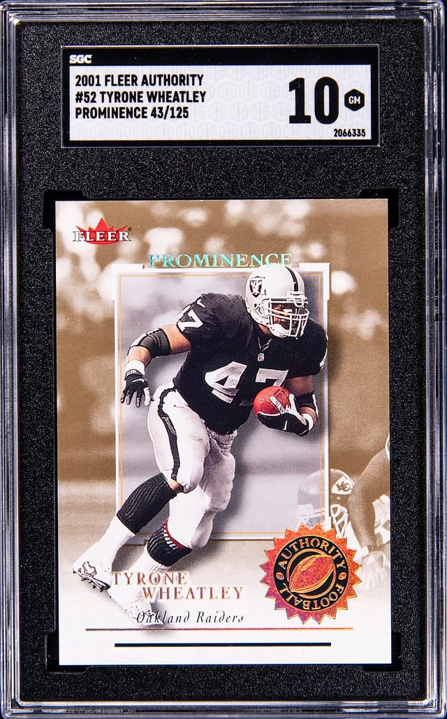 2001 Fleer Tyrone Wheatley Authority Prominence #52 card image