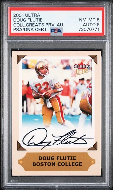 2001 Fleer Ultra College Greats Preview #no-number card image