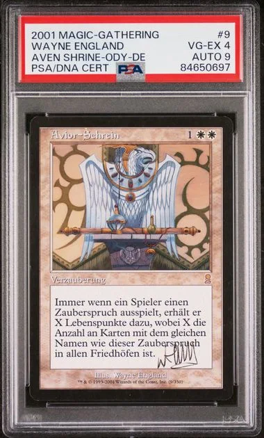 2001 Magic The Gathering Odyssey German Aven Shrine #9 card image