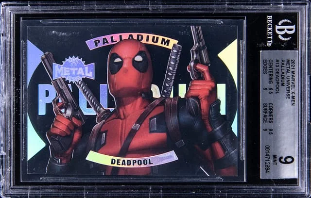 2001 Marvel X-Men Metal Universe Palladium Deadpool #13 card image