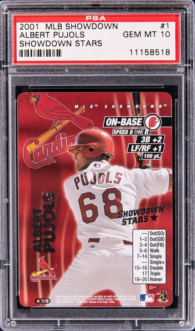 2001 MLB Showdown Stars Albert Pujols #1 card image