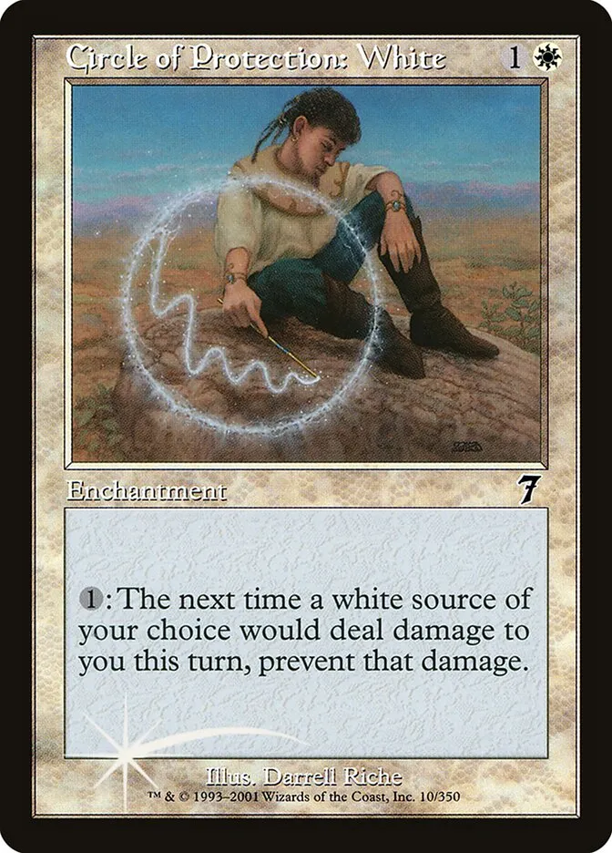 2001 Seventh Edition Circle of Protection: White common #10★ common card image
