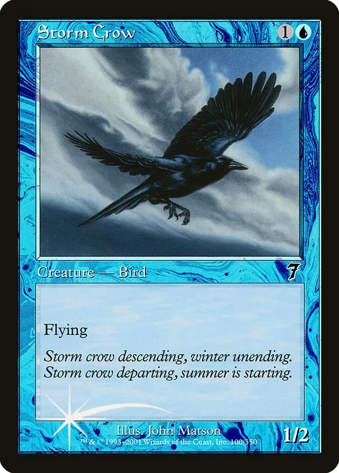2001 Seventh Edition Storm Crow common #100★ common card image