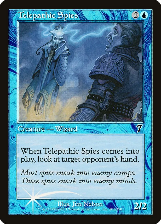 2001 Seventh Edition Telepathic Spies common #101★ common card image