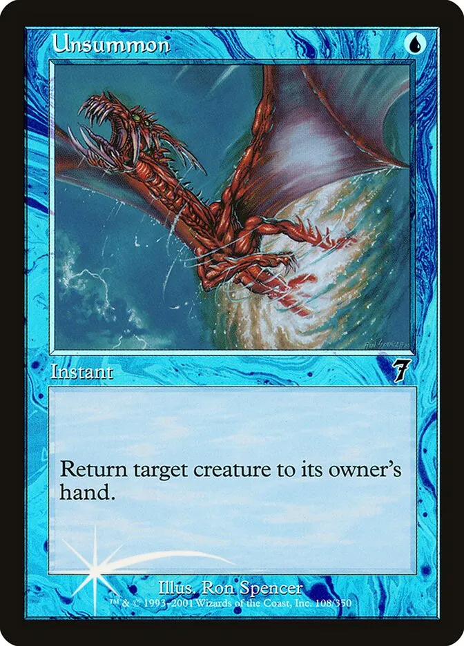 2001 Seventh Edition Unsummon #108★ common card image
