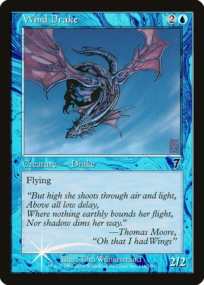 2001 Seventh Edition Wind Drake #114★ common card image