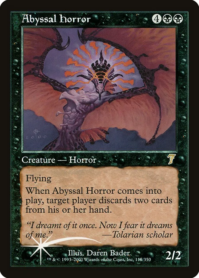 2001 Seventh Edition Abyssal Horror #115★ rare card image