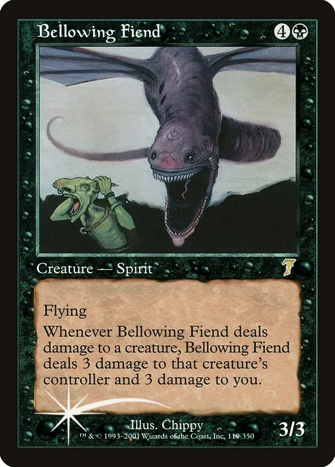 2001 Seventh Edition Bellowing Fiend #119★ rare card image