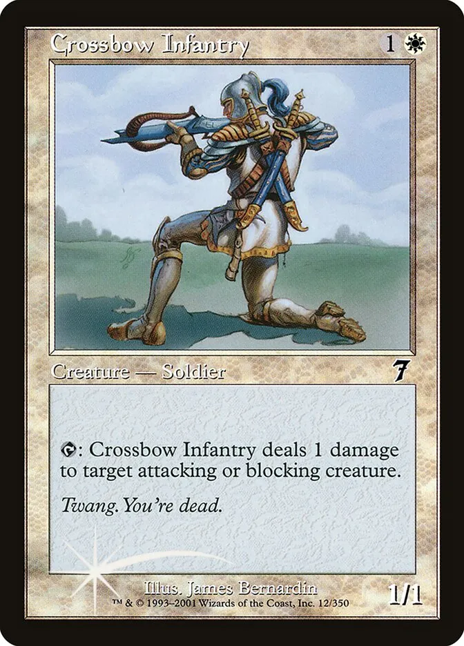 2001 Seventh Edition Crossbow Infantry #12★ common card image