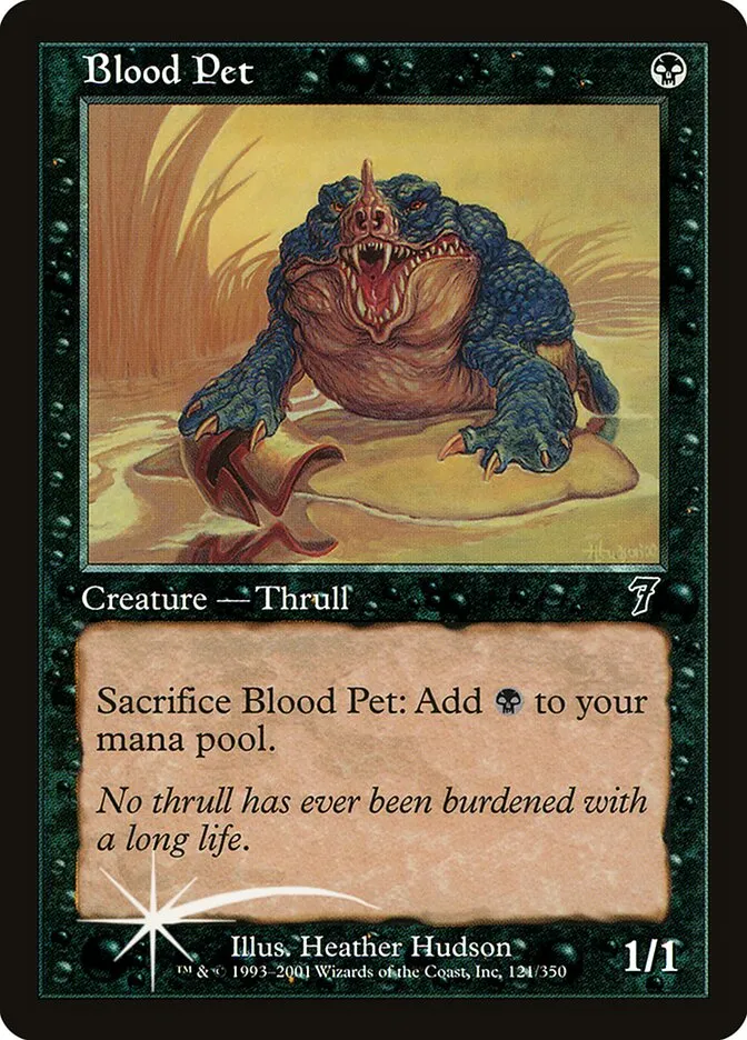 2001 Seventh Edition Blood Pet #121★ common card image