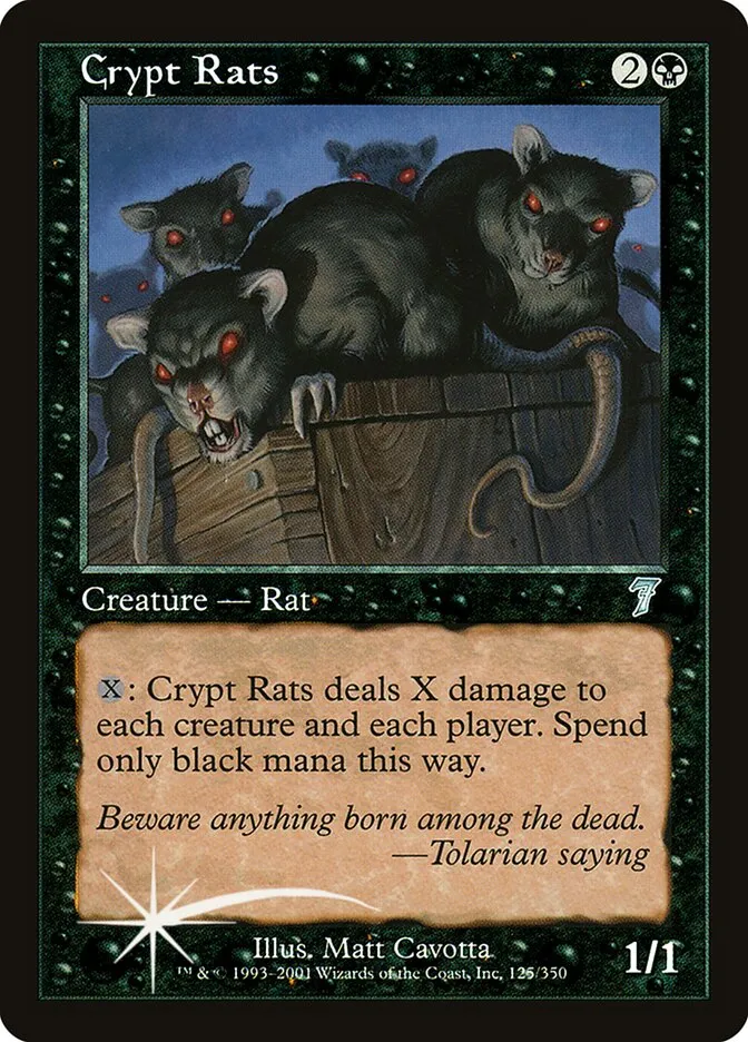 2001 Seventh Edition Crypt Rats #125★ uncommon card image