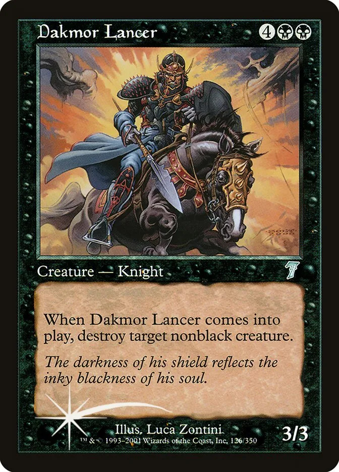 2001 Seventh Edition Dakmor Lancer #126★ uncommon card image