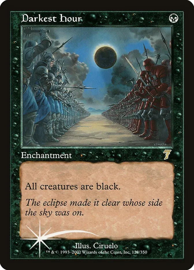 2001 Seventh Edition Darkest Hour #128★ rare card image