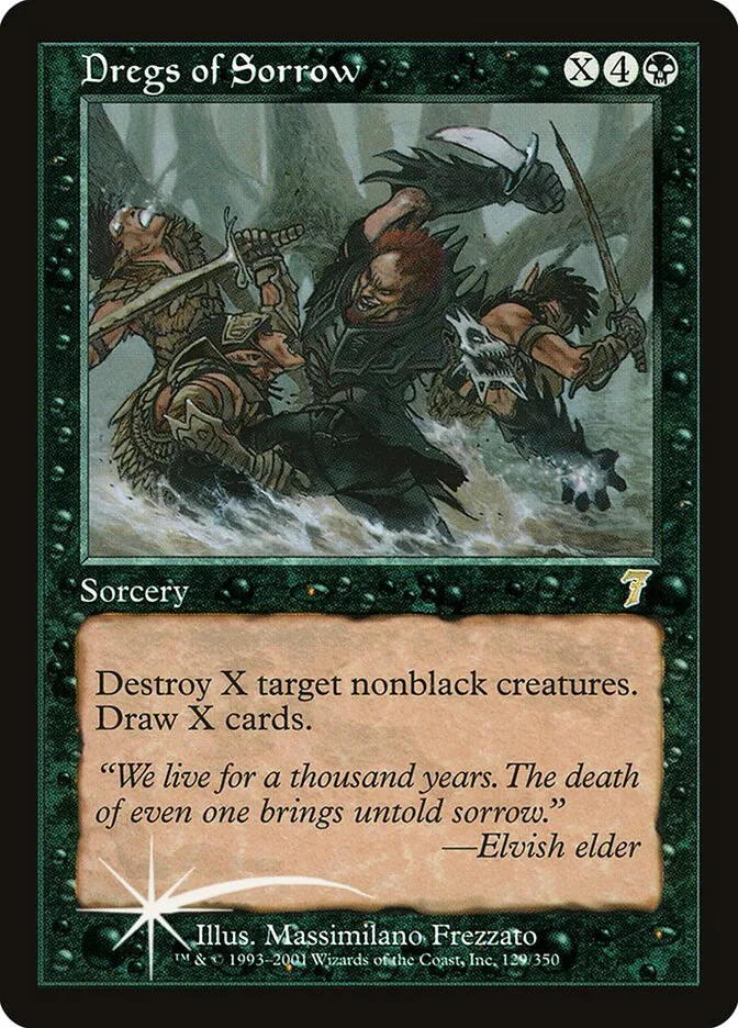 2001 Seventh Edition Dregs of Sorrow #129★ rare card image
