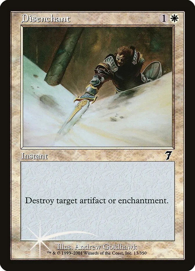 2001 Seventh Edition Disenchant #13★ common card image