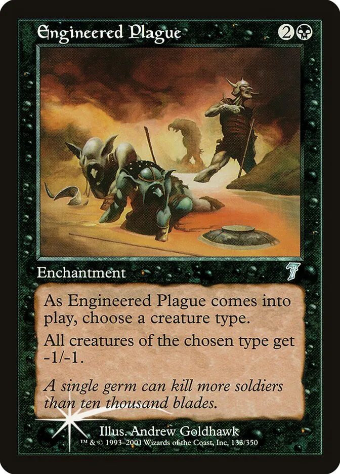 2001 Seventh Edition Engineered Plague #133★ uncommon card image