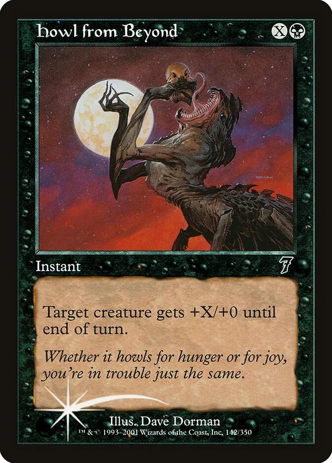 2001 Seventh Edition Howl from Beyond #142★ common card image