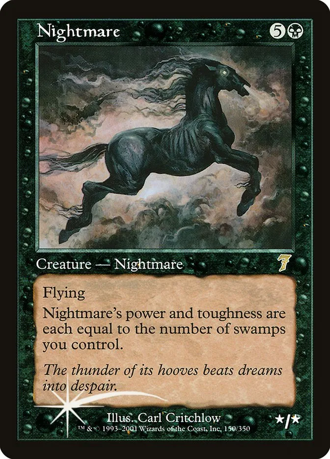 2001 Seventh Edition Nightmare #150★ rare card image
