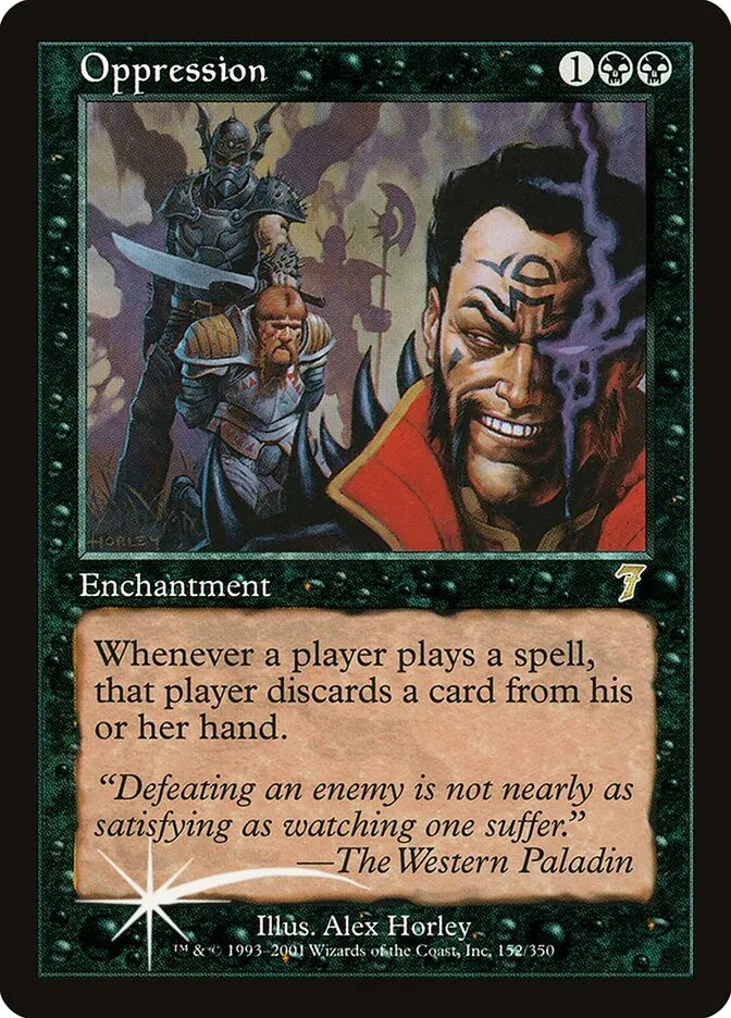 2001 Seventh Edition Oppression #152★ rare card image