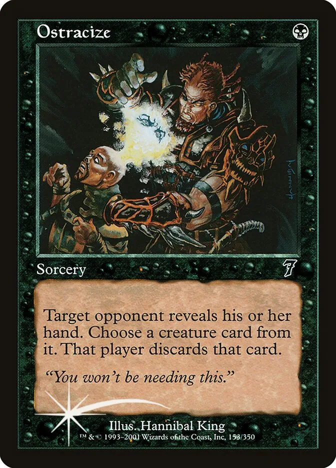 2001 Seventh Edition Ostracize #153★ common card image