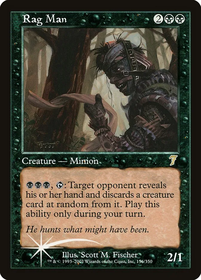 2001 Seventh Edition Rag Man #156★ rare card image