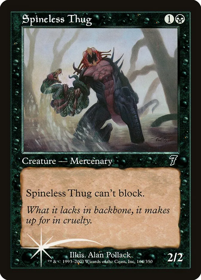 2001 Seventh Edition Spineless Thug #164★ common card image