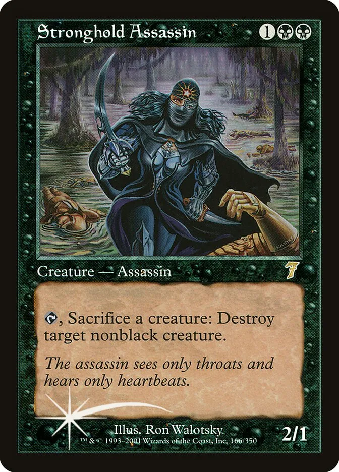 2001 Seventh Edition Stronghold Assassin #166★ rare card image