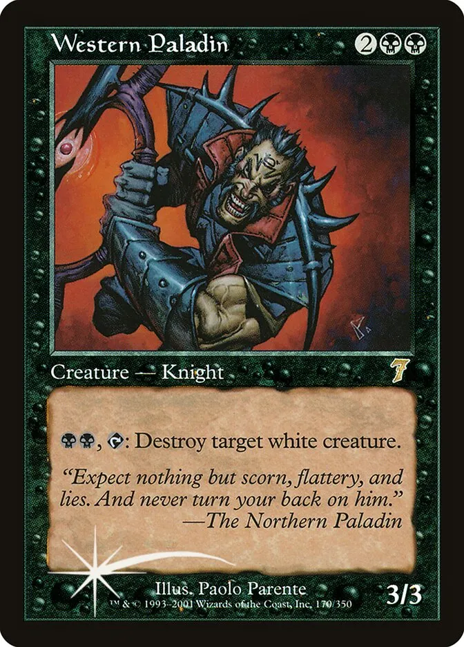 2001 Seventh Edition Western Paladin #170★ rare card image