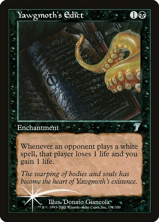 2001 Seventh Edition Yawgmoth's Edict #171★ uncommon card image