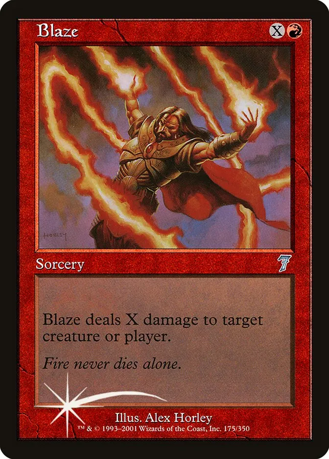 2001 Seventh Edition Blaze #175★ uncommon card image