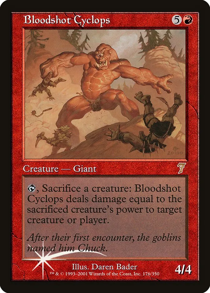 2001 Seventh Edition Bloodshot Cyclops #176★ rare card image