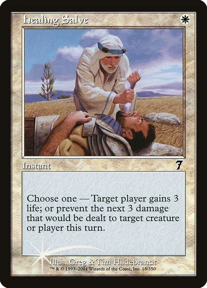 2001 Seventh Edition Healing Salve #18★ common card image