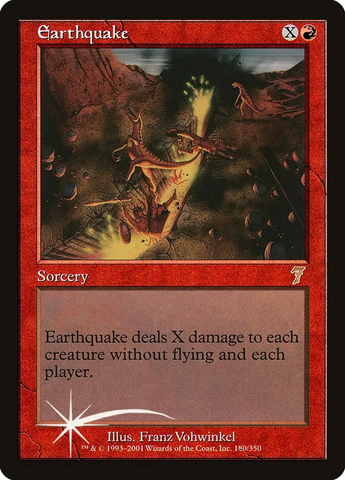 2001 Seventh Edition Earthquake #180★ rare card image